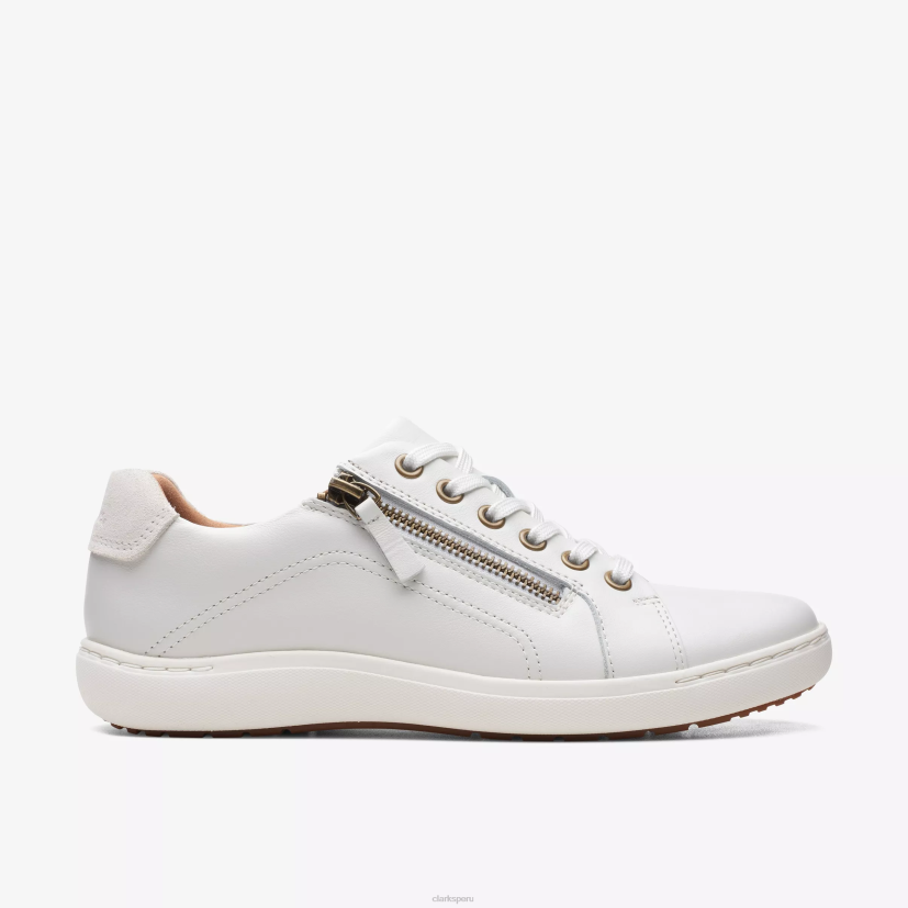HZVP324 encaje nalle cuero blanco Clarks