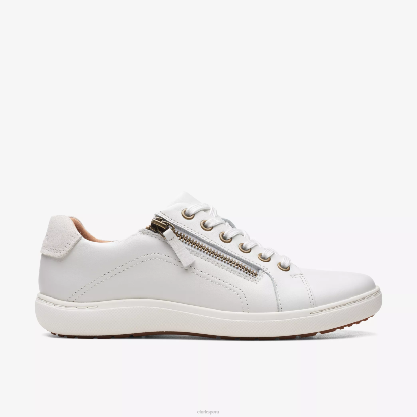 HZVP324 encaje nalle cuero blanco Clarks
