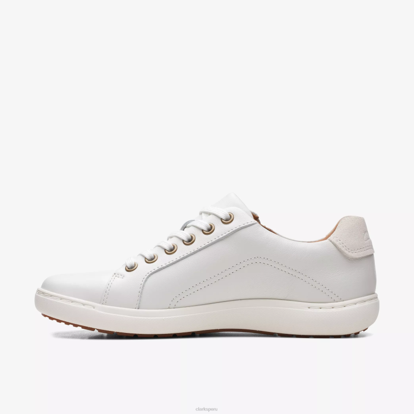 HZVP324 encaje nalle cuero blanco Clarks