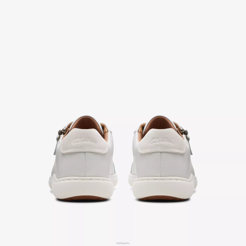 HZVP324 encaje nalle cuero blanco Clarks