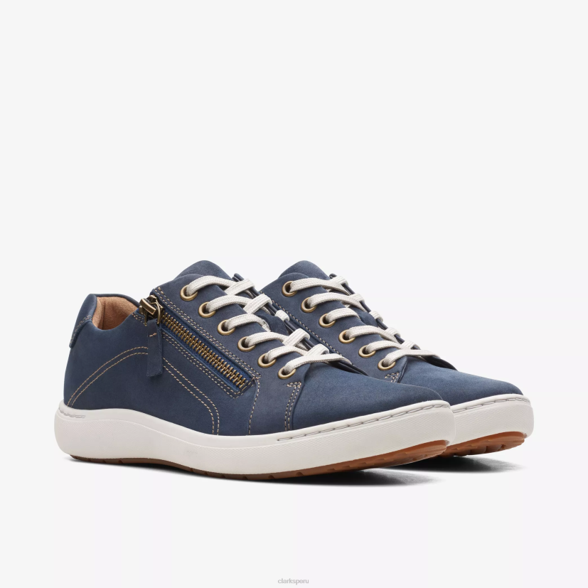 HZVP326 encaje nalle nubuck azul marino Clarks