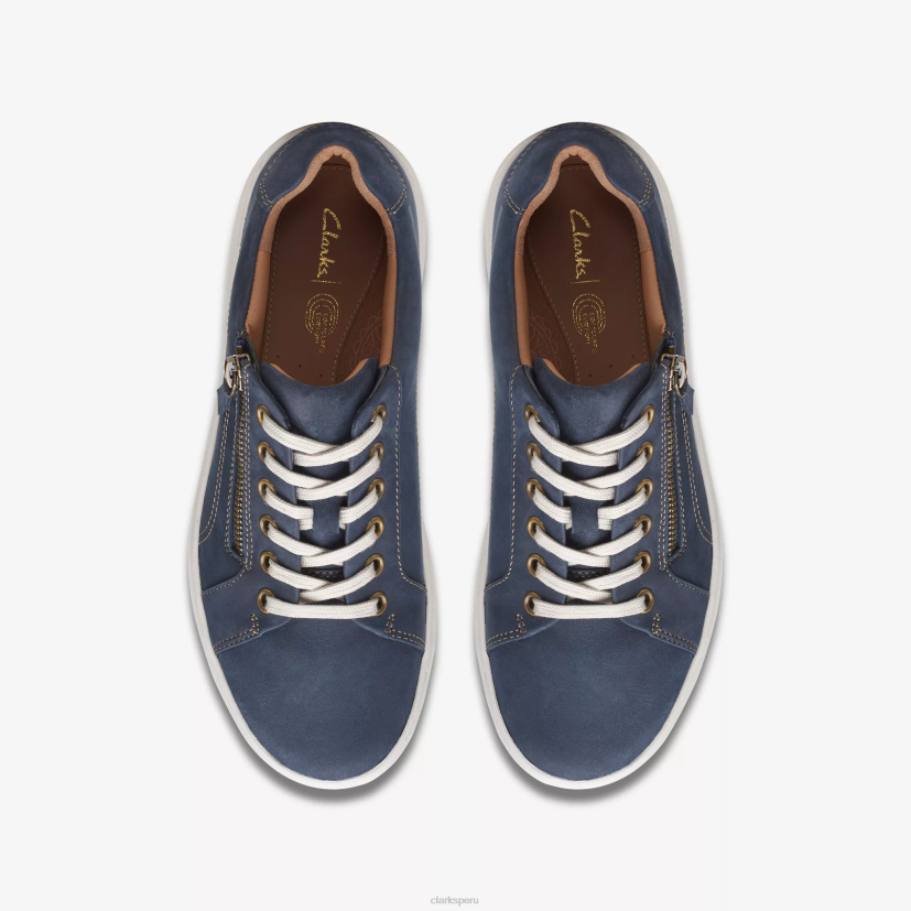 HZVP326 encaje nalle nubuck azul marino Clarks