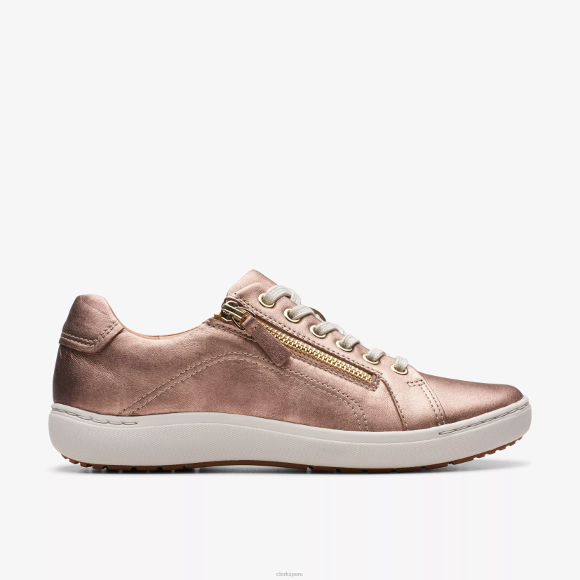 HZVP327 encaje nalle cuero de oro rosa Clarks
