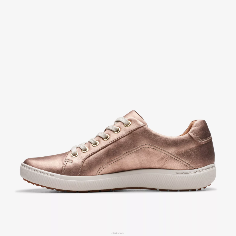 HZVP327 encaje nalle cuero de oro rosa Clarks
