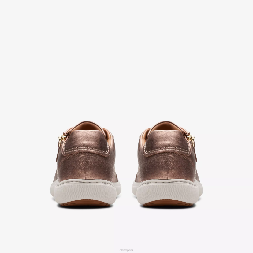 HZVP327 encaje nalle cuero de oro rosa Clarks