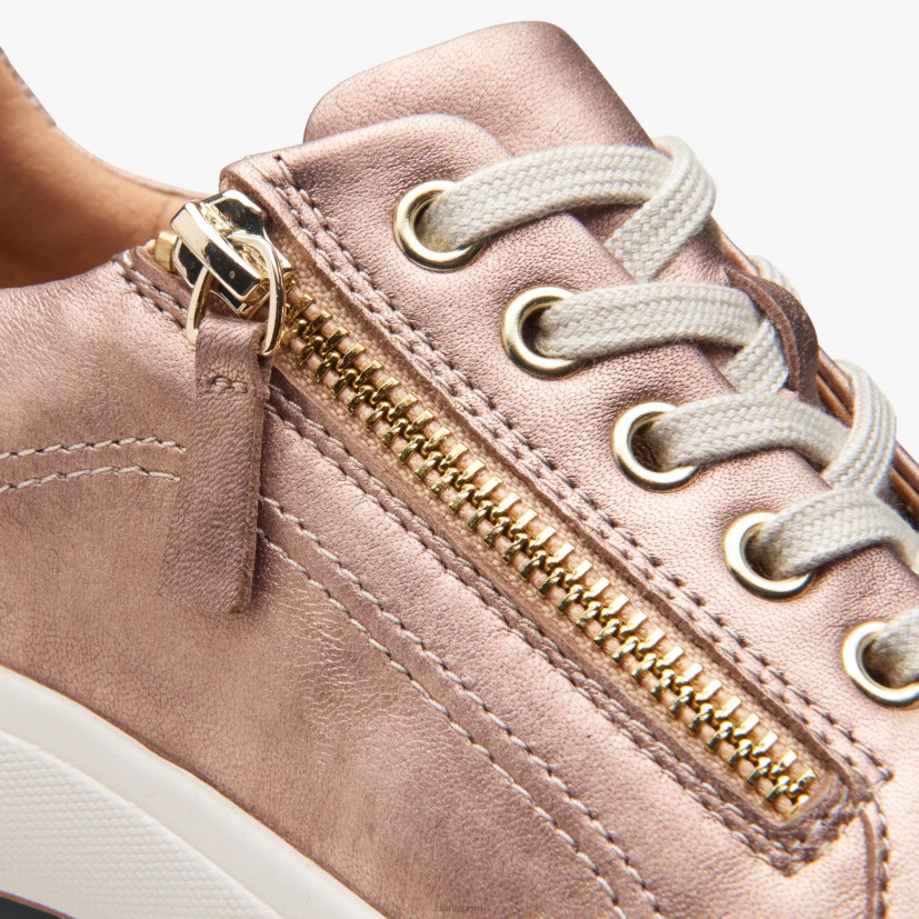 HZVP327 encaje nalle cuero de oro rosa Clarks