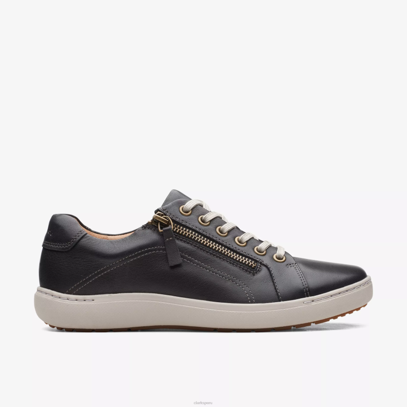 HZVP328 encaje nalle cuero negro Clarks