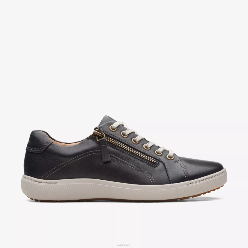 HZVP328 encaje nalle cuero negro Clarks