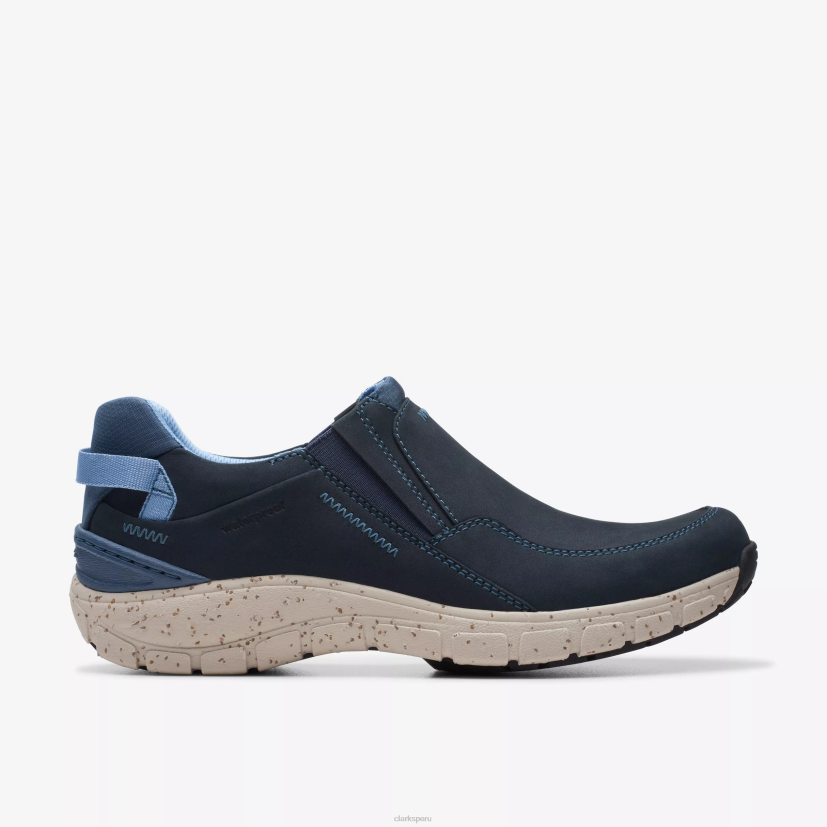 HZVP341 meseta de olas nubuck azul marino Clarks