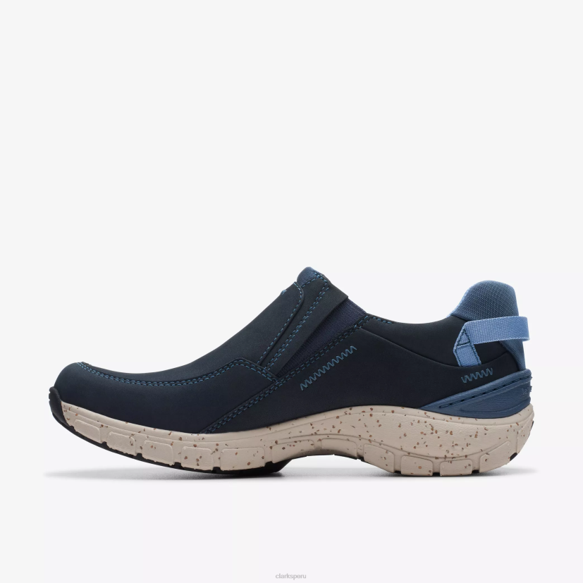 HZVP341 meseta de olas nubuck azul marino Clarks