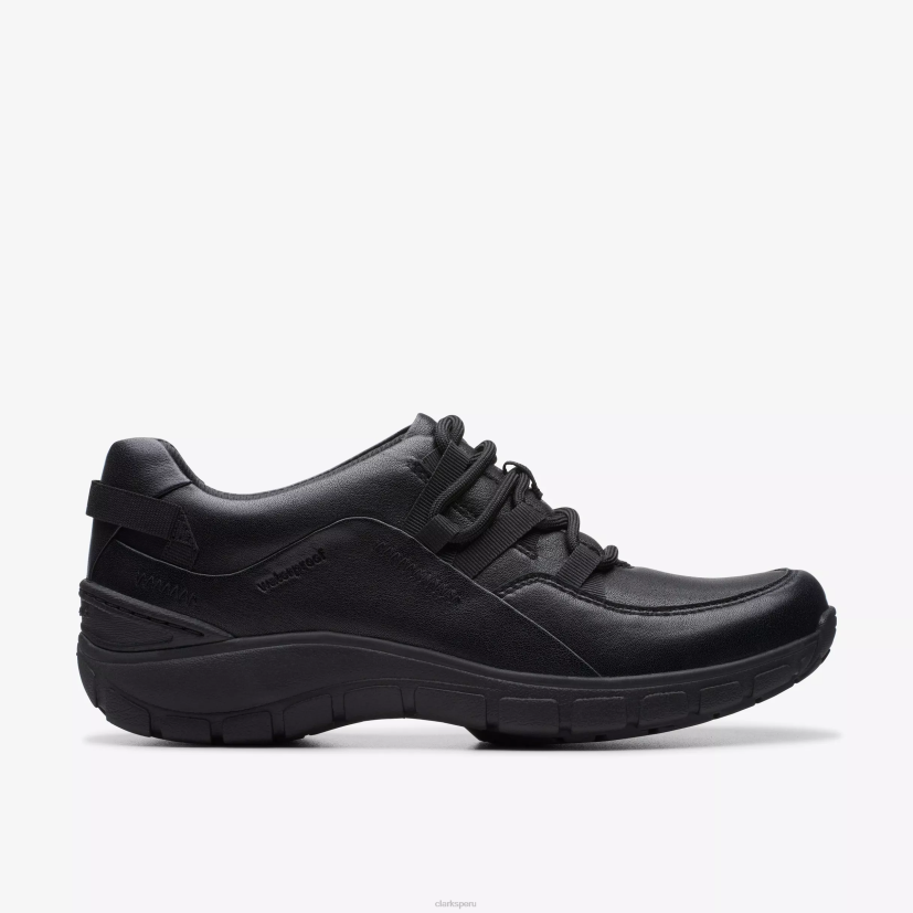 HZVP345 rango de onda cuero negro Clarks