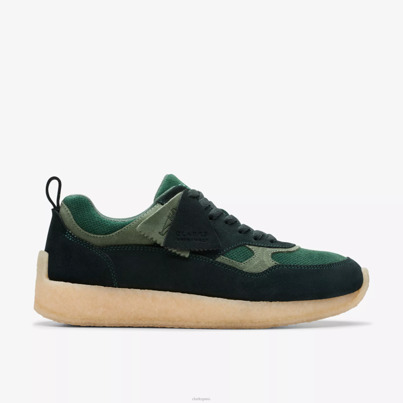 HZVP353 Calle 8 Lockhill combinación verde oscuro Clarks
