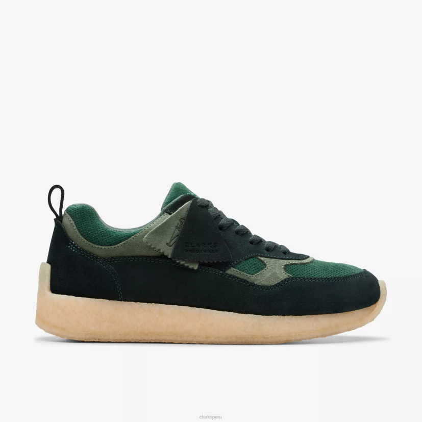 HZVP353 Calle 8 Lockhill combinación verde oscuro Clarks