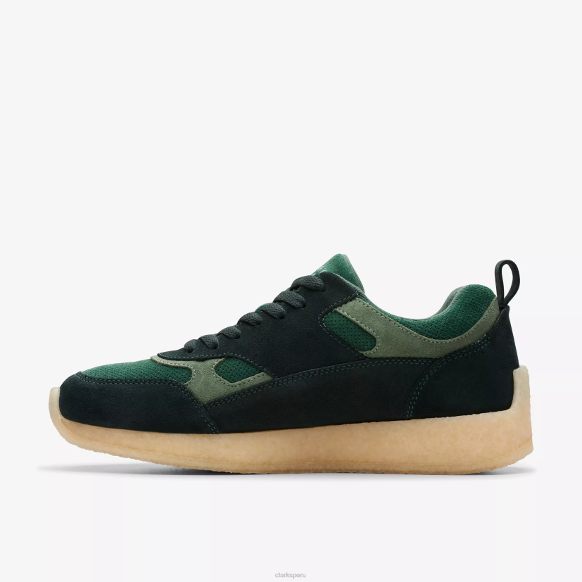 HZVP353 Calle 8 Lockhill combinación verde oscuro Clarks