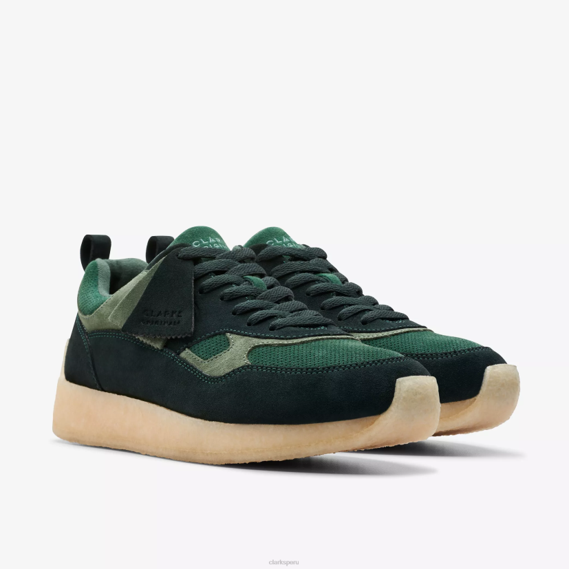 HZVP353 Calle 8 Lockhill combinación verde oscuro Clarks