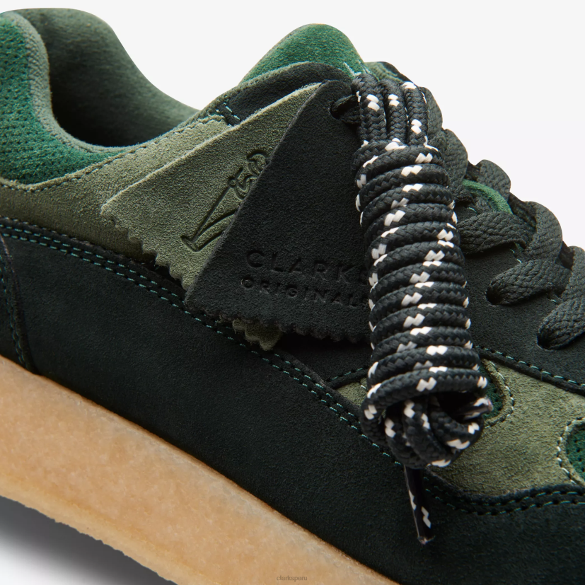 HZVP353 Calle 8 Lockhill combinación verde oscuro Clarks
