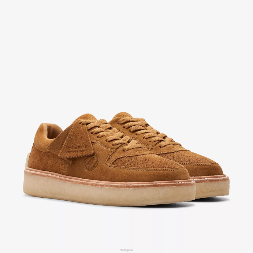 HZVP364 Calle 8 Sandford gamuza arena dorada Clarks