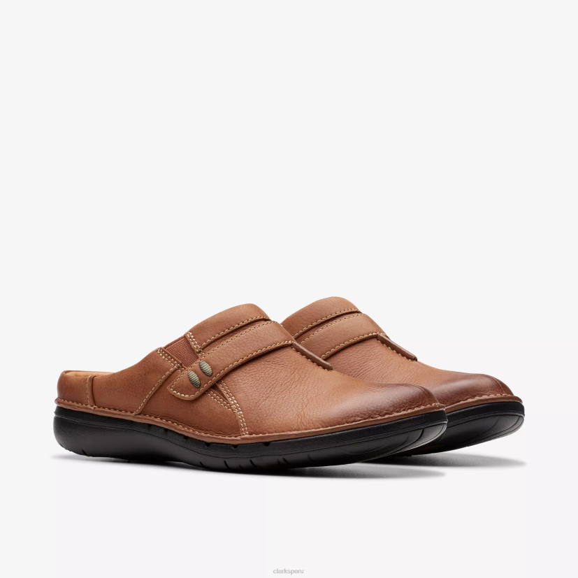 HZVP554 facilidad de bucle cuero bronceado oscuro Clarks