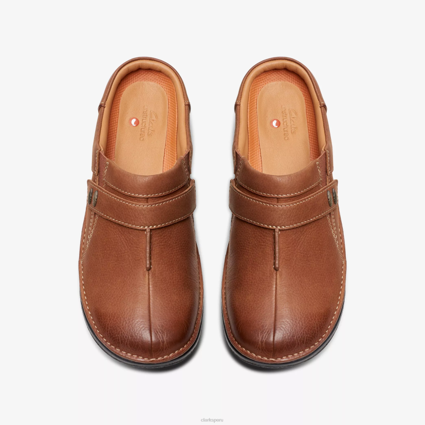 HZVP554 facilidad de bucle cuero bronceado oscuro Clarks