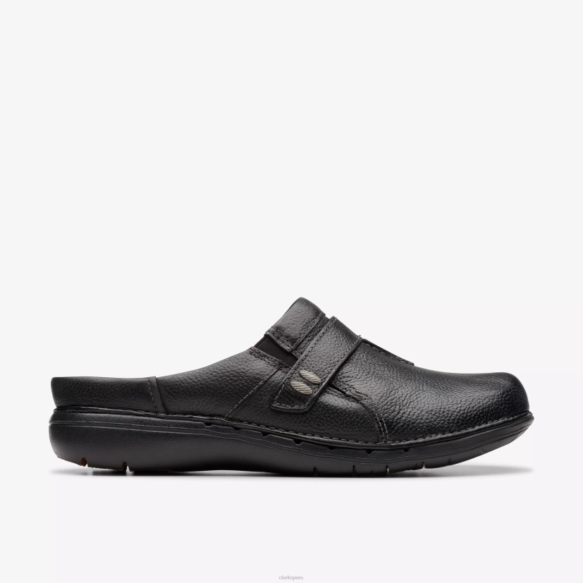 HZVP555 facilidad de bucle cuero negro Clarks