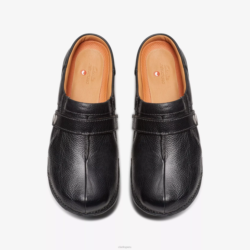 HZVP555 facilidad de bucle cuero negro Clarks