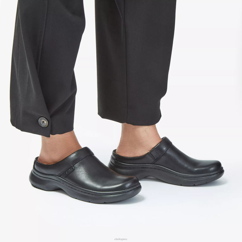 HZVP556 zuecos clarks pro cuero negro Clarks