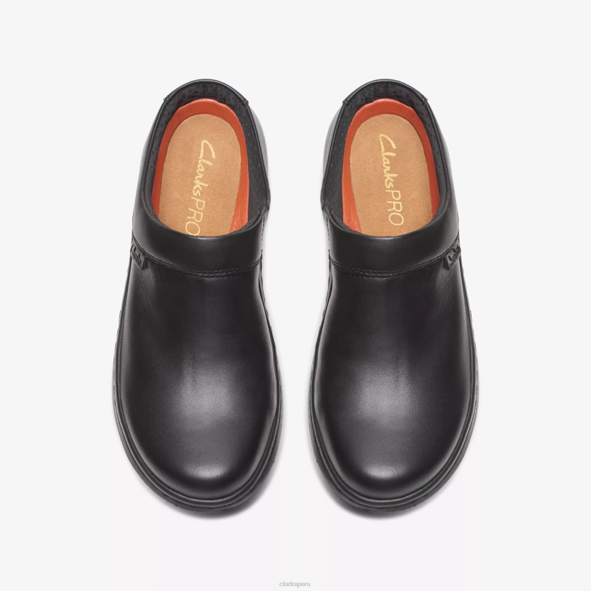 HZVP556 zuecos clarks pro cuero negro Clarks