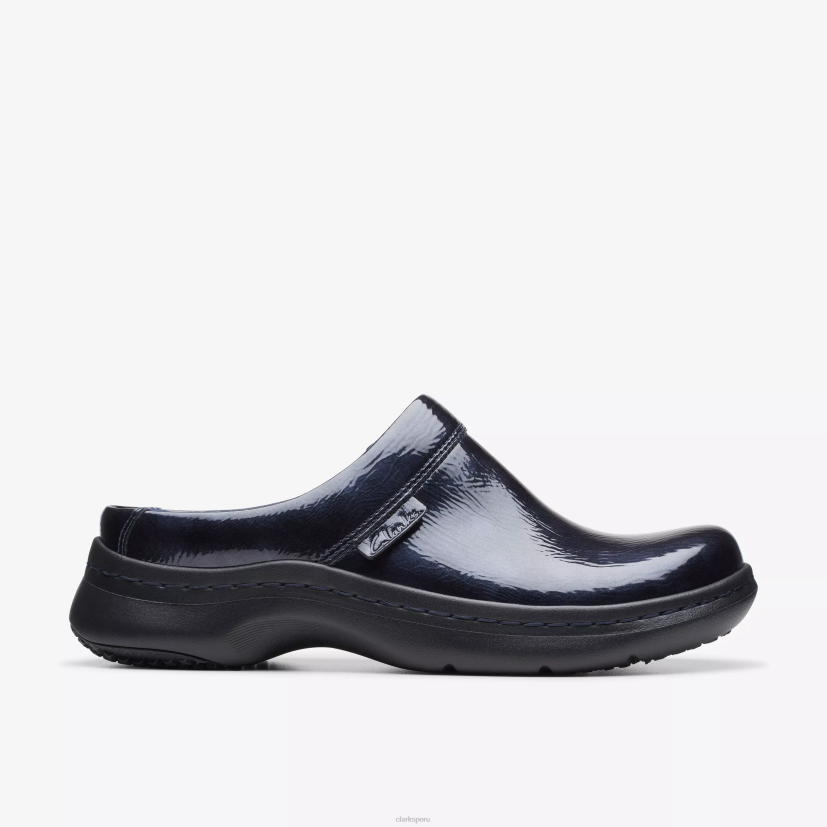 HZVP559 zuecos clarks pro patente azul marino Clarks