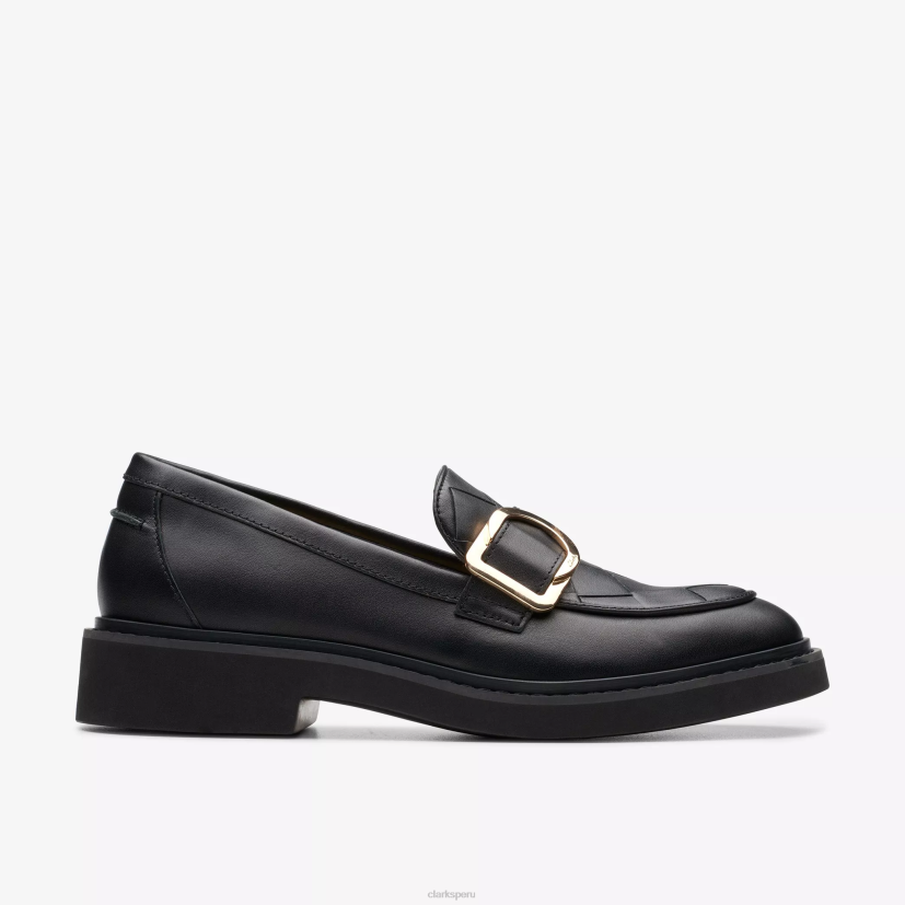 HZVP198 espléndido centavo cuero negro Clarks