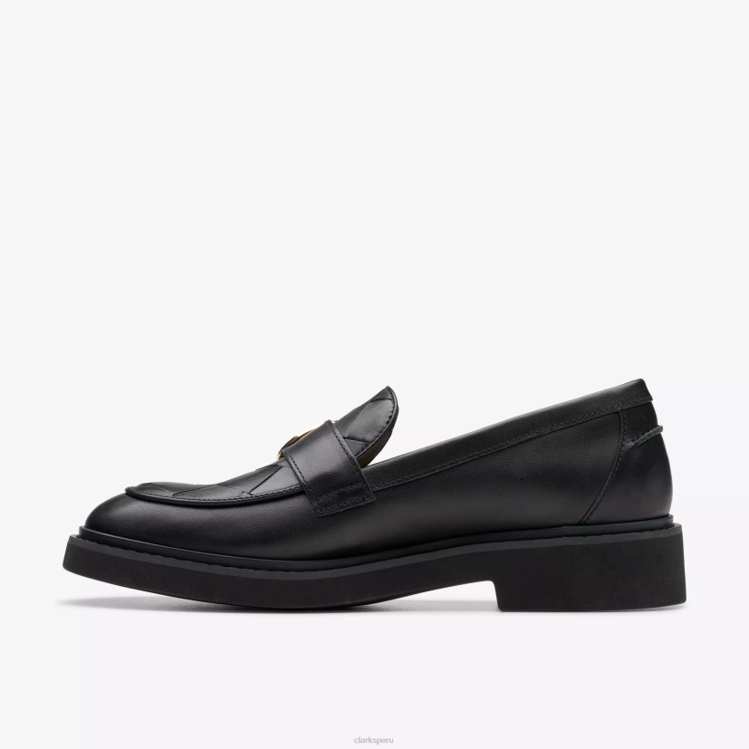 HZVP198 espléndido centavo cuero negro Clarks