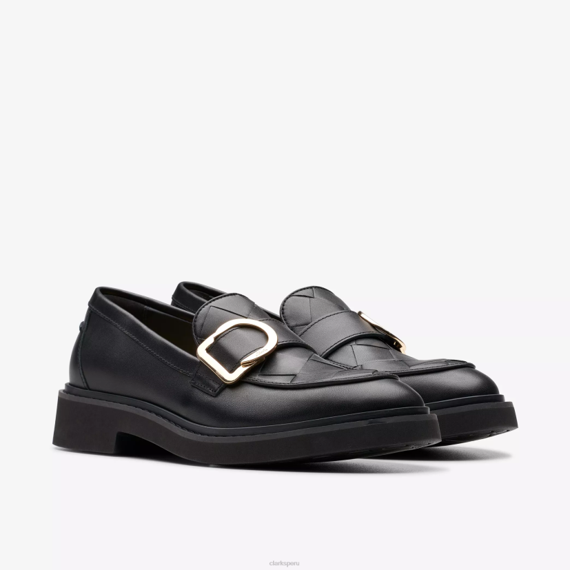 HZVP198 espléndido centavo cuero negro Clarks