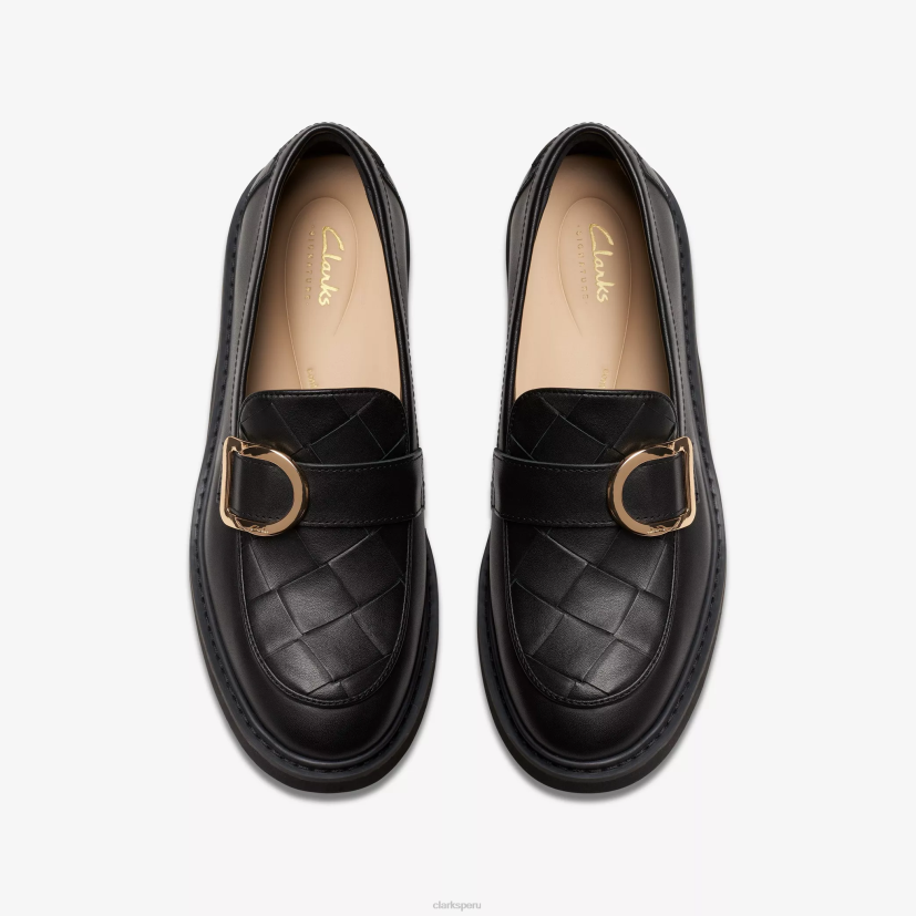 HZVP198 espléndido centavo cuero negro Clarks