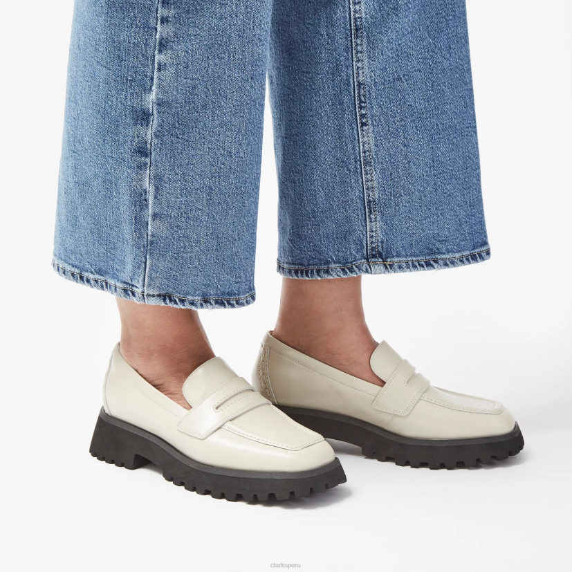 HZVP201 mantente así borde cuero marfil Clarks