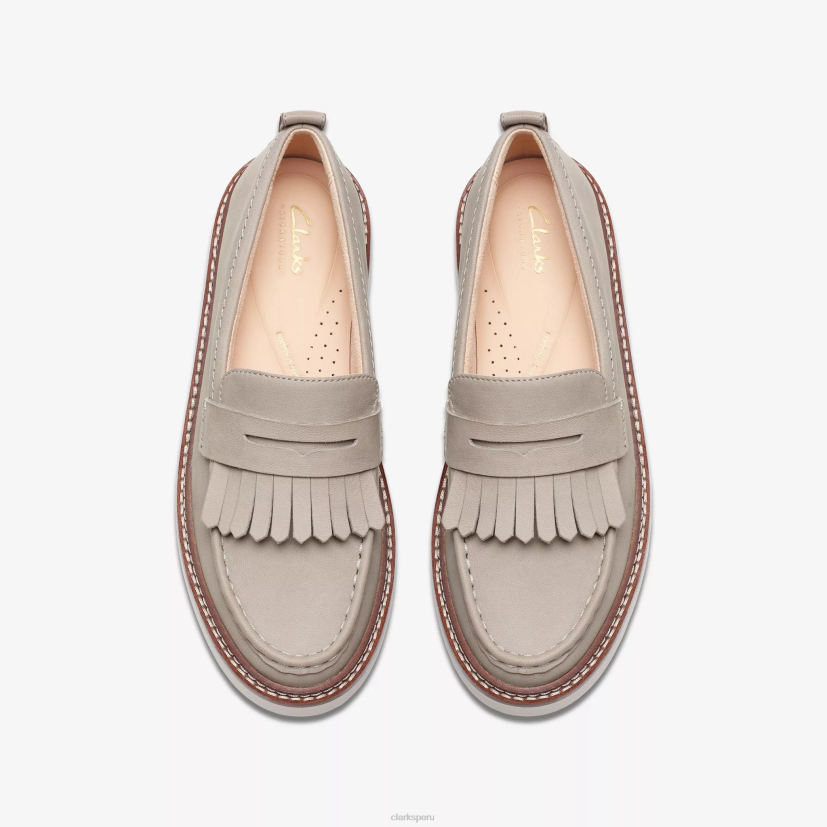 HZVP209 orianna w mocasín nubuck de piedra Clarks