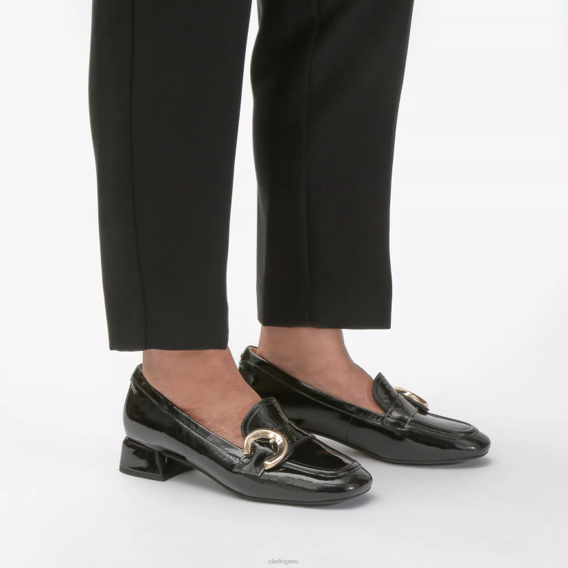 HZVP216 moldura de margarita 30 charol negro Clarks