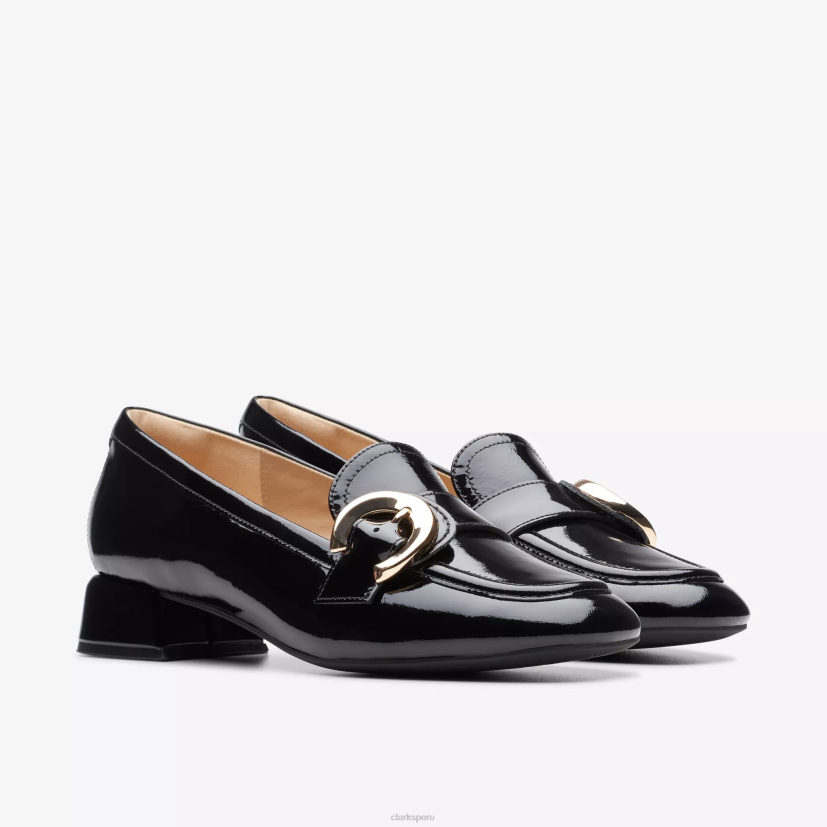 HZVP216 moldura de margarita 30 charol negro Clarks