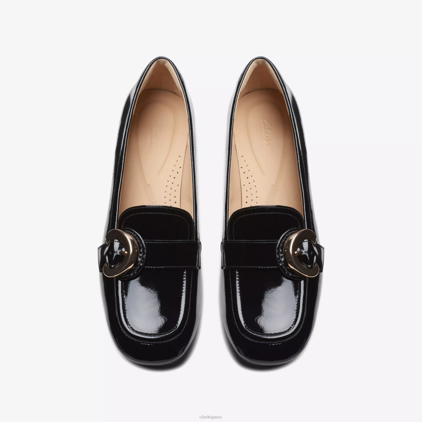 HZVP216 moldura de margarita 30 charol negro Clarks