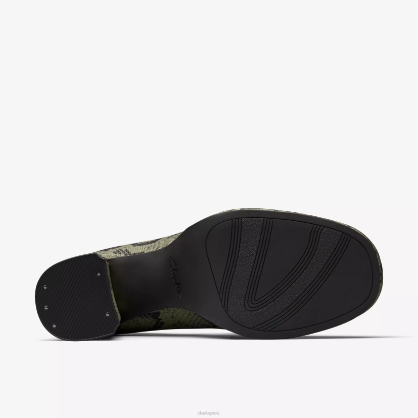 HZVP218 mocasines martine rose mujer 2 textil verde Clarks