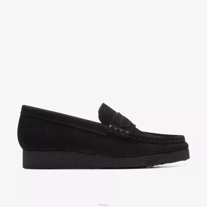 HZVP239 mocasín wallabee ante negro Clarks