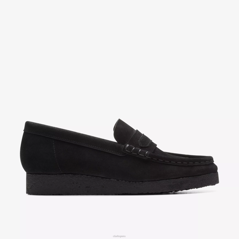 HZVP239 mocasín wallabee ante negro Clarks