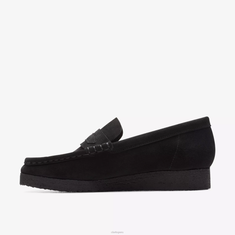 HZVP239 mocasín wallabee ante negro Clarks