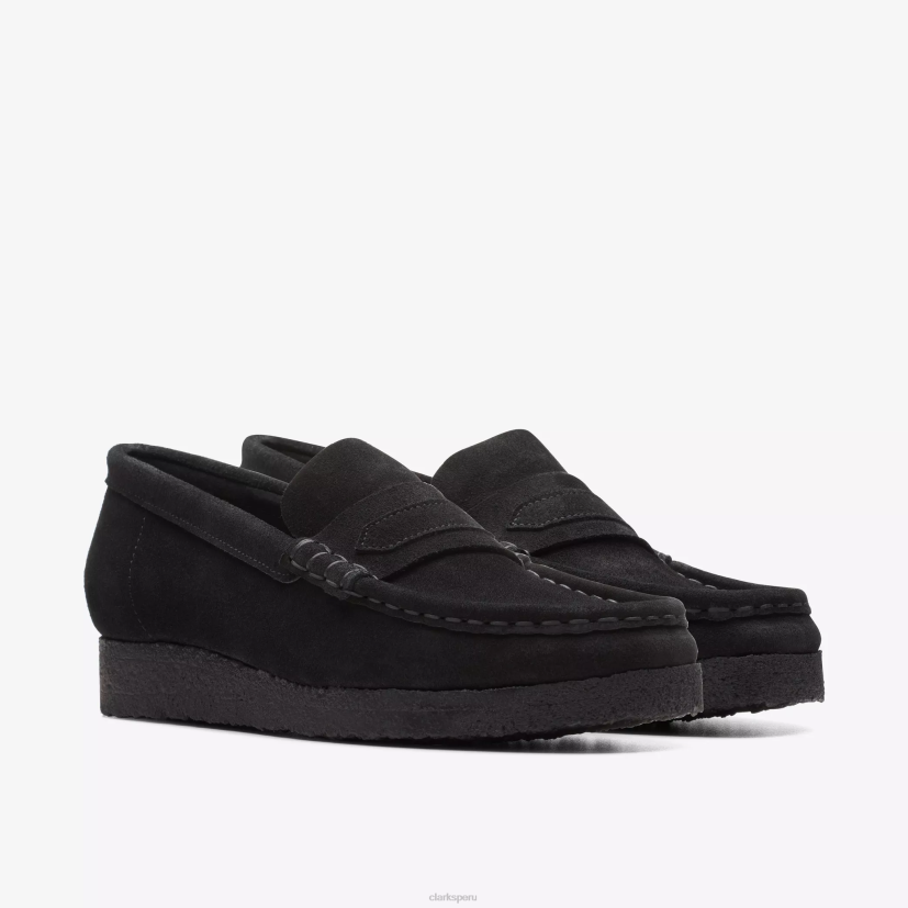 HZVP239 mocasín wallabee ante negro Clarks