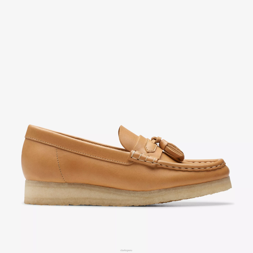 HZVP240 mocasín wallabee cuero bronceado medio Clarks