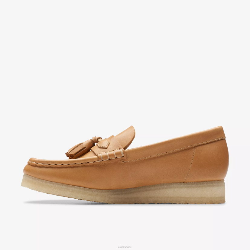 HZVP240 mocasín wallabee cuero bronceado medio Clarks