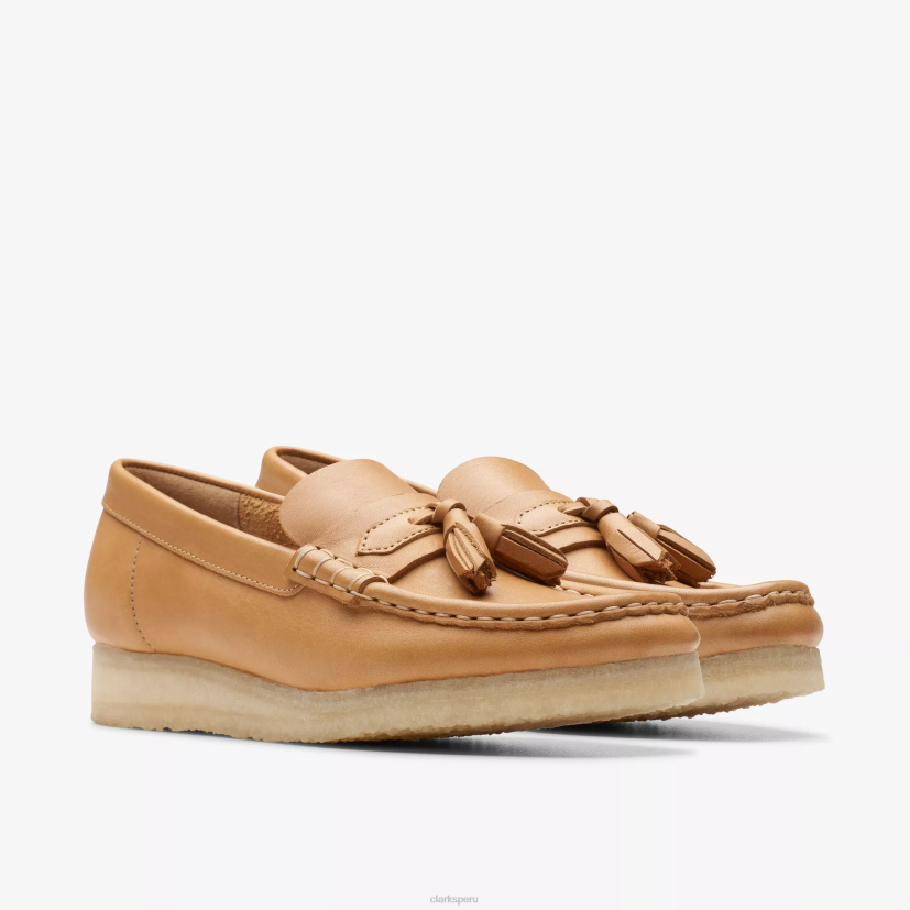 HZVP240 mocasín wallabee cuero bronceado medio Clarks