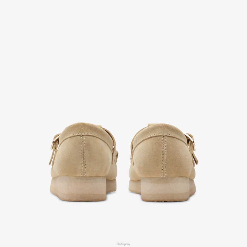 HZVP249 barra en T wallabee gamuza de arce Clarks