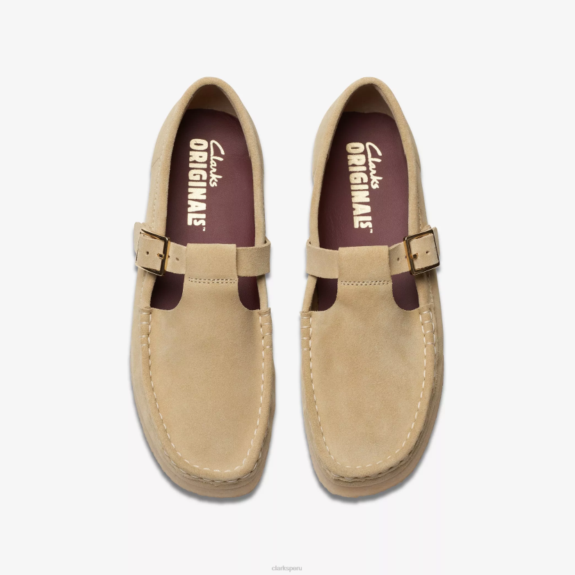 HZVP249 barra en T wallabee gamuza de arce Clarks