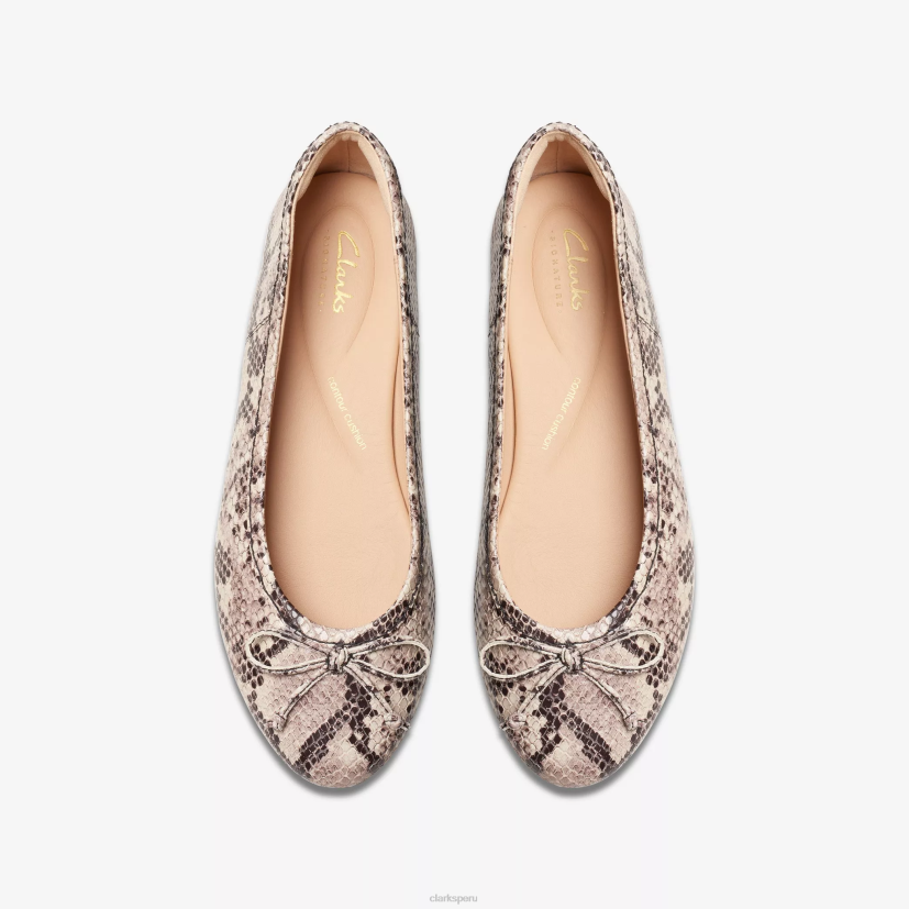 HZVP255 lirio cervatillo estampado de serpiente Clarks
