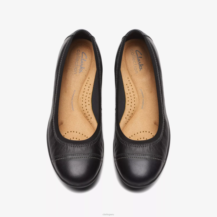 HZVP296 ópalo de pradera cuero negro Clarks