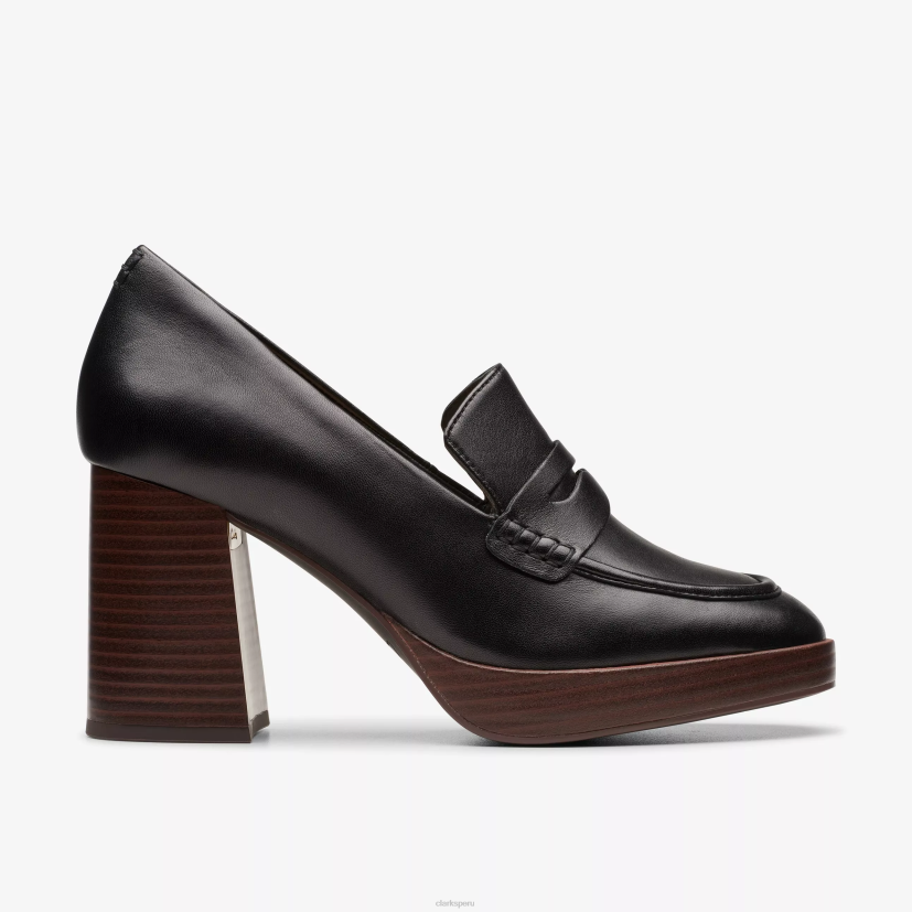 HZVP498 zoya85 caminar cuero negro Clarks